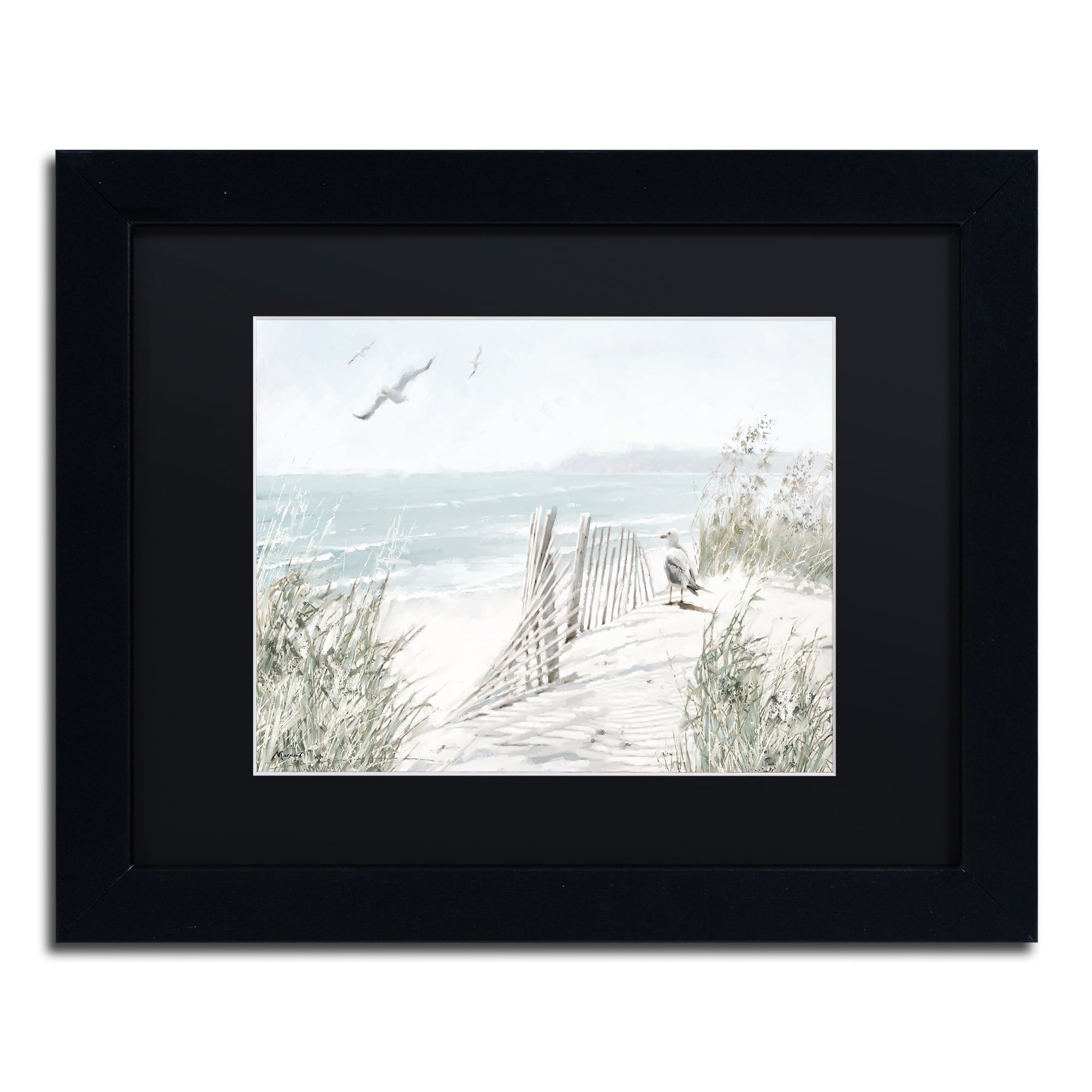 Trademark Fine Art 'Coastal Dunes' Black Matte, Black Framed Art by The Macneil Studio