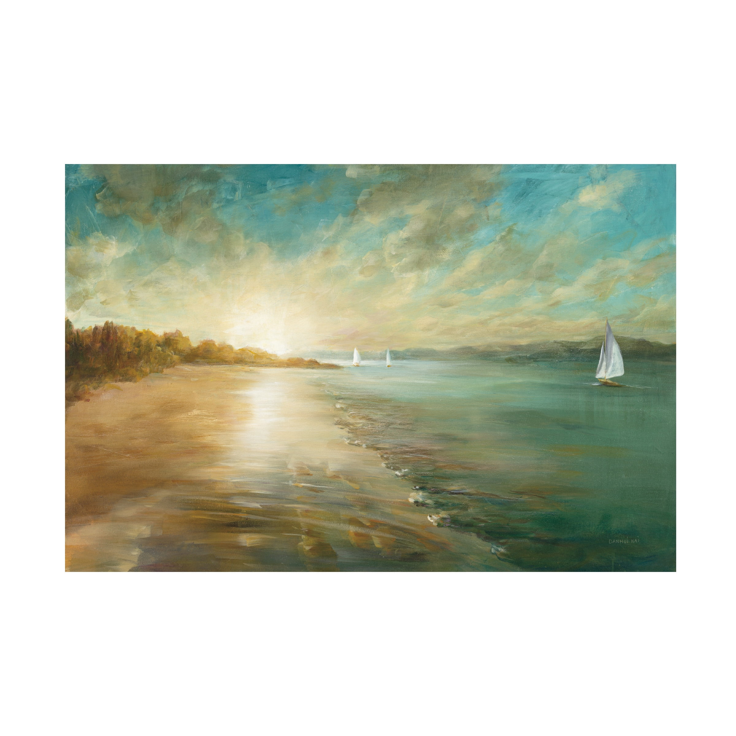 Trademark Fine Art 'Coastal Glow' Canvas Art by Danhui Nai