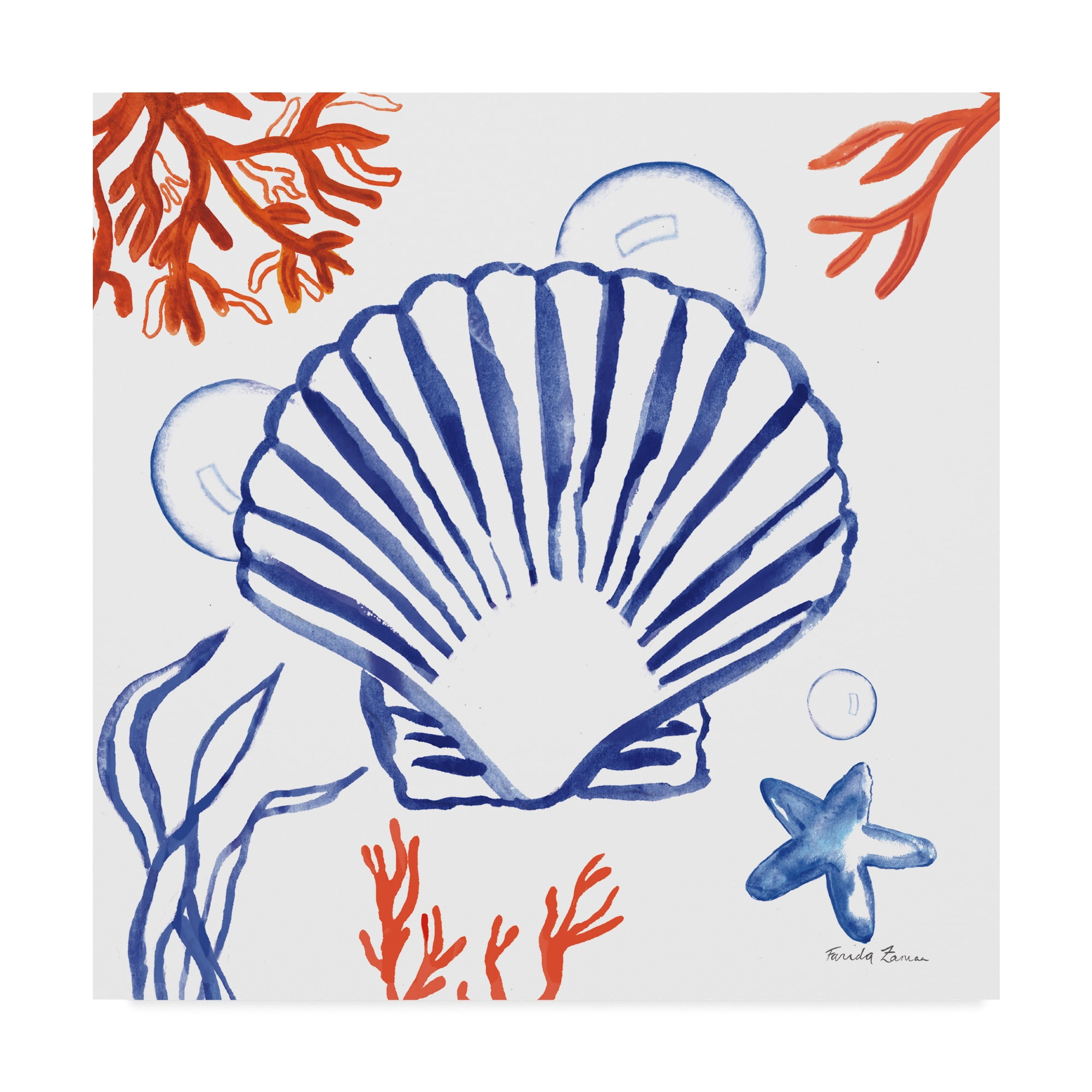 Trademark Fine Art 'Coastal Jewels III' Canvas Art by Farida Zaman
