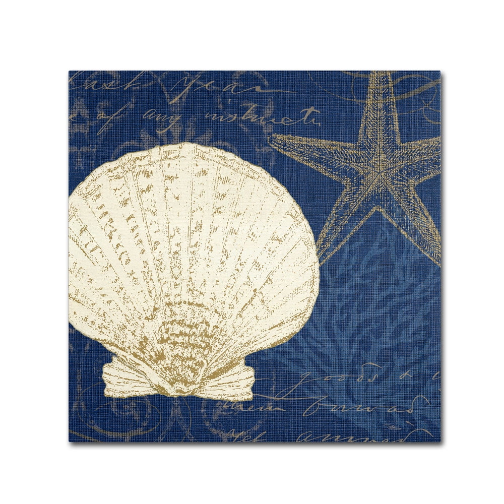 Trademark Fine Art "Coastal Moonlight II Teal" Canvas Art by Pela Studio