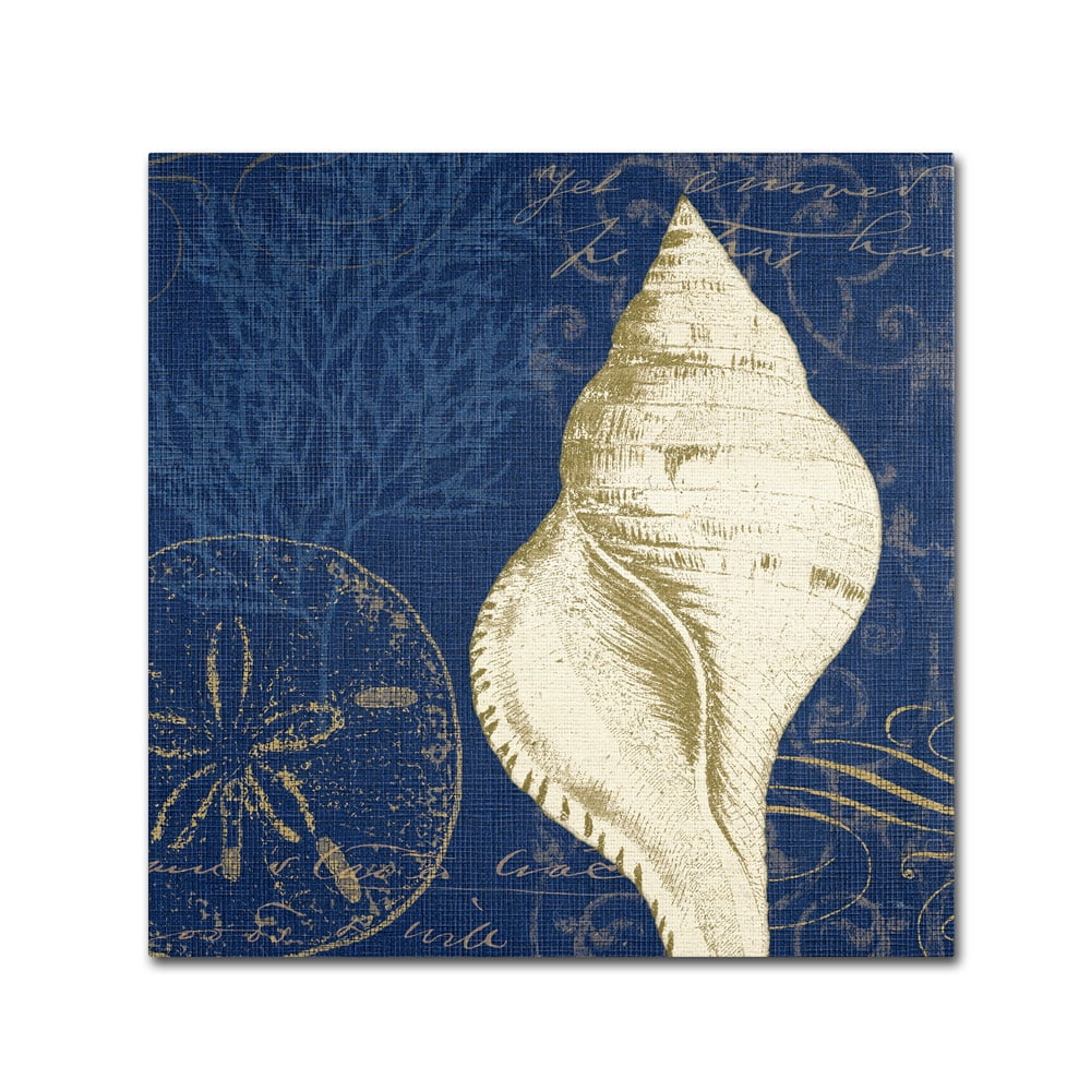 Trademark Fine Art "Coastal Moonlight IV Teal" Canvas Art by Pela Studio