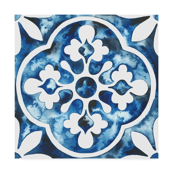 Trademark Fine Art 'Cobalt Tile I' Canvas Art by Grace Popp