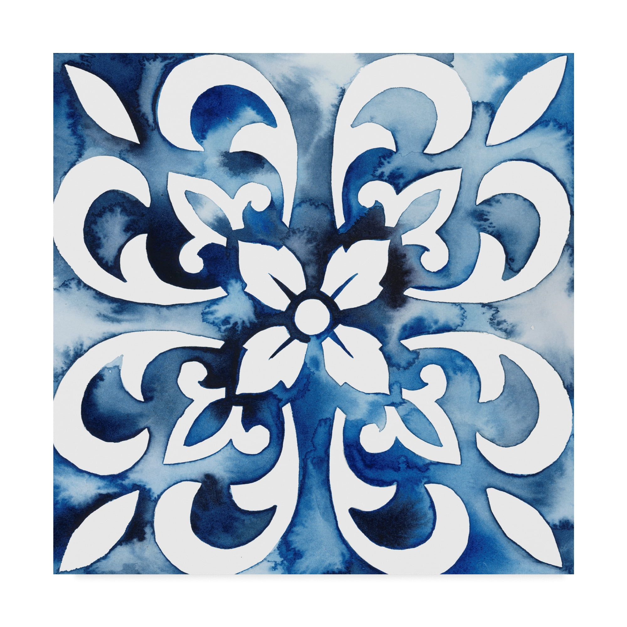 Trademark Fine Art 'Cobalt Tile II' Canvas Art by Grace Popp
