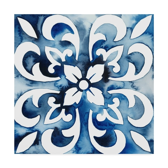 Trademark Fine Art 'Cobalt Tile II' Canvas Art by Grace Popp