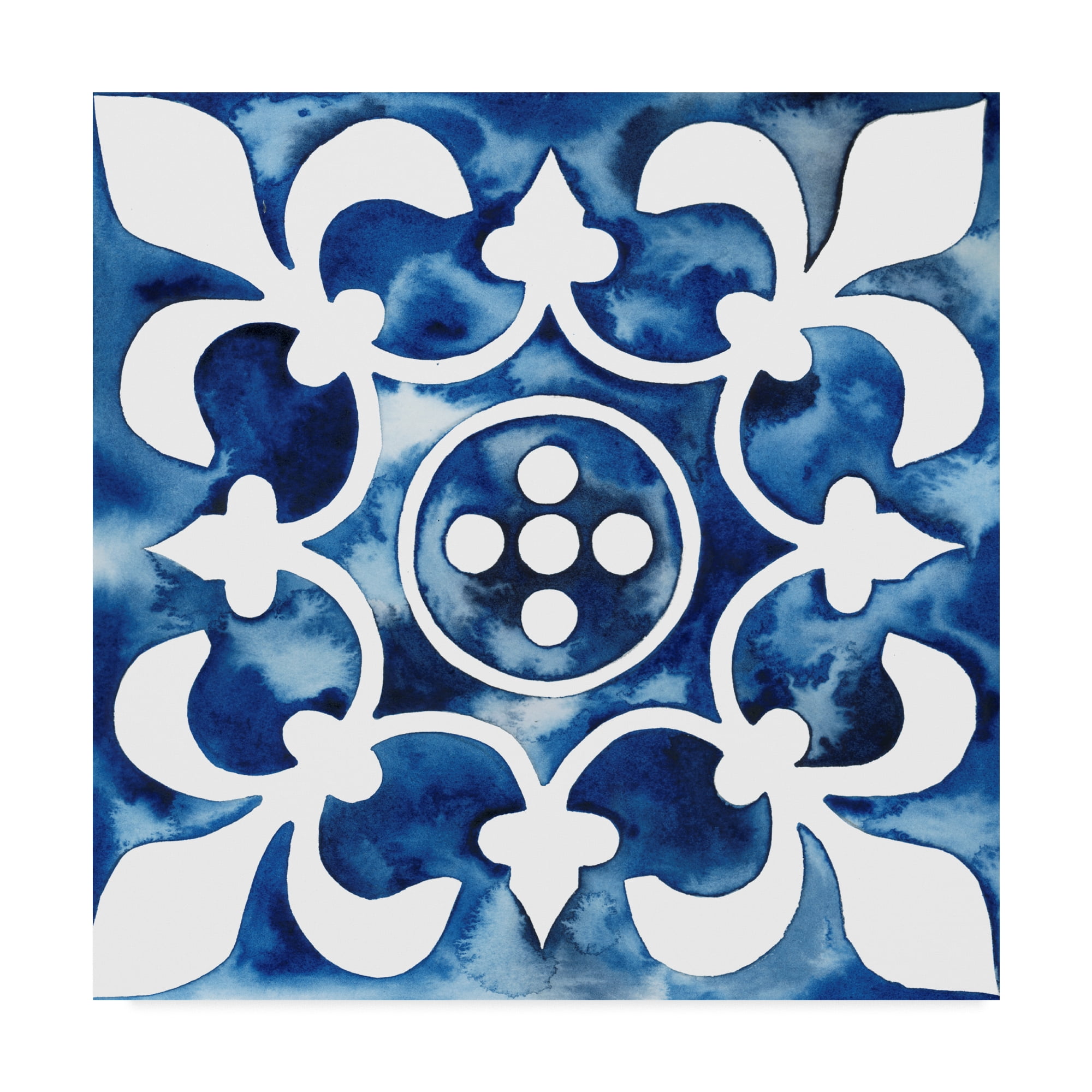 Trademark Fine Art 'Cobalt Tile III' Canvas Art by Grace Popp