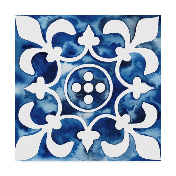 Trademark Fine Art 'Cobalt Tile III' Canvas Art by Grace Popp