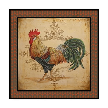Trademark Fine Art 'Cockadoodledoo 3' Canvas Art by Jean Plout