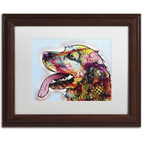 Trademark Fine Art "Cocker Spaniel" Canvas Art by Dean Russo, White Matte, Wood Frame