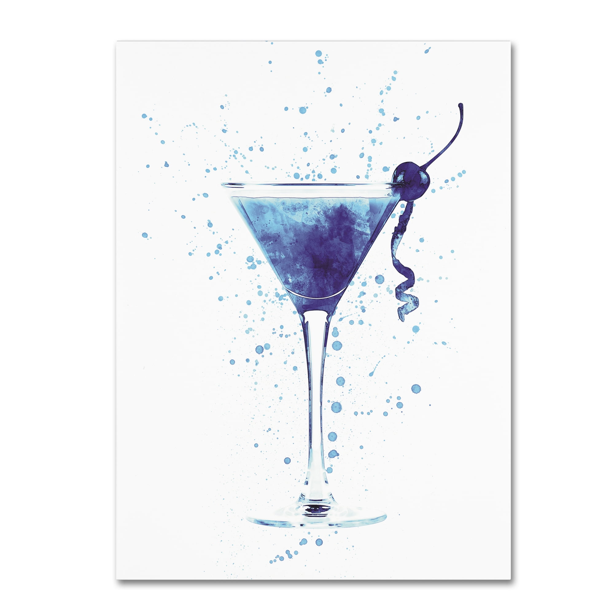 Trademark Fine Art 'Cocktail Drinks Glass Watercolor I' Canvas Art by Michael Tompsett