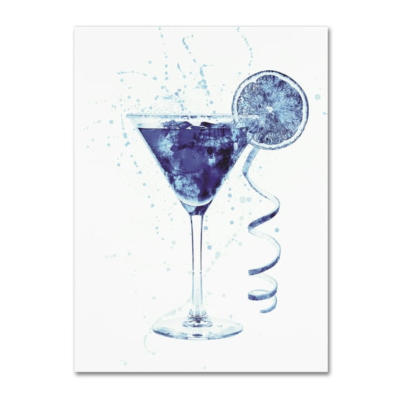 Trademark Fine Art 'Cocktail Drinks Glass Watercolor IV' Canvas Art by Michael Tompsett