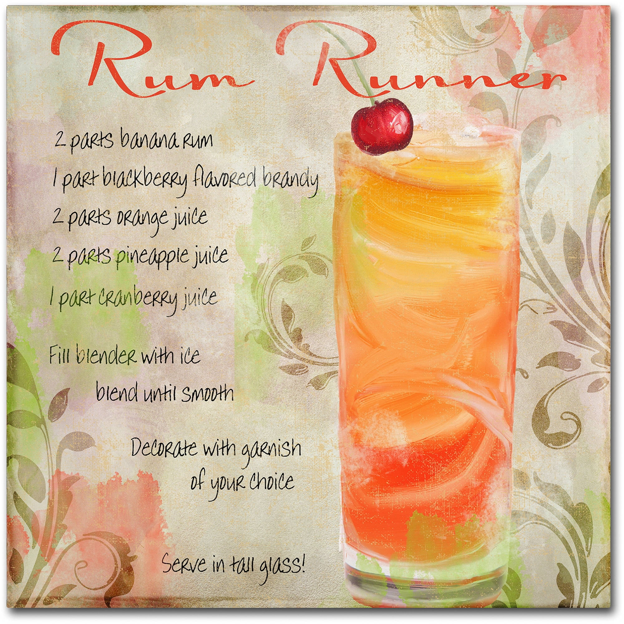 Trademark Fine Art "Cocktail Quartet III" Canvas Art by Color Bakery