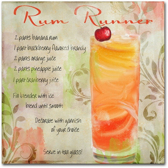 Trademark Fine Art "Cocktail Quartet III" Canvas Art by Color Bakery