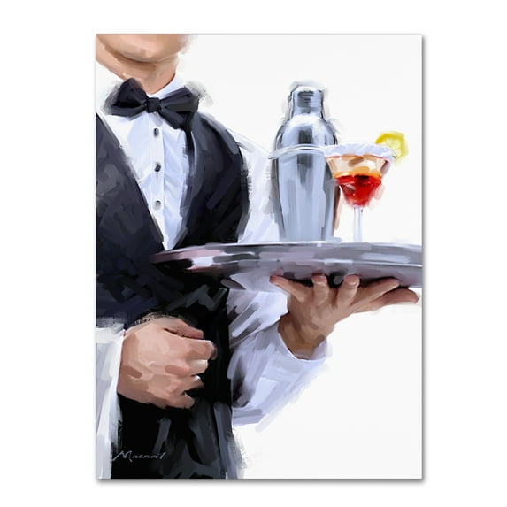 Trademark Fine Art 'Cocktail Waiter' Canvas Art by The Macneil Studio