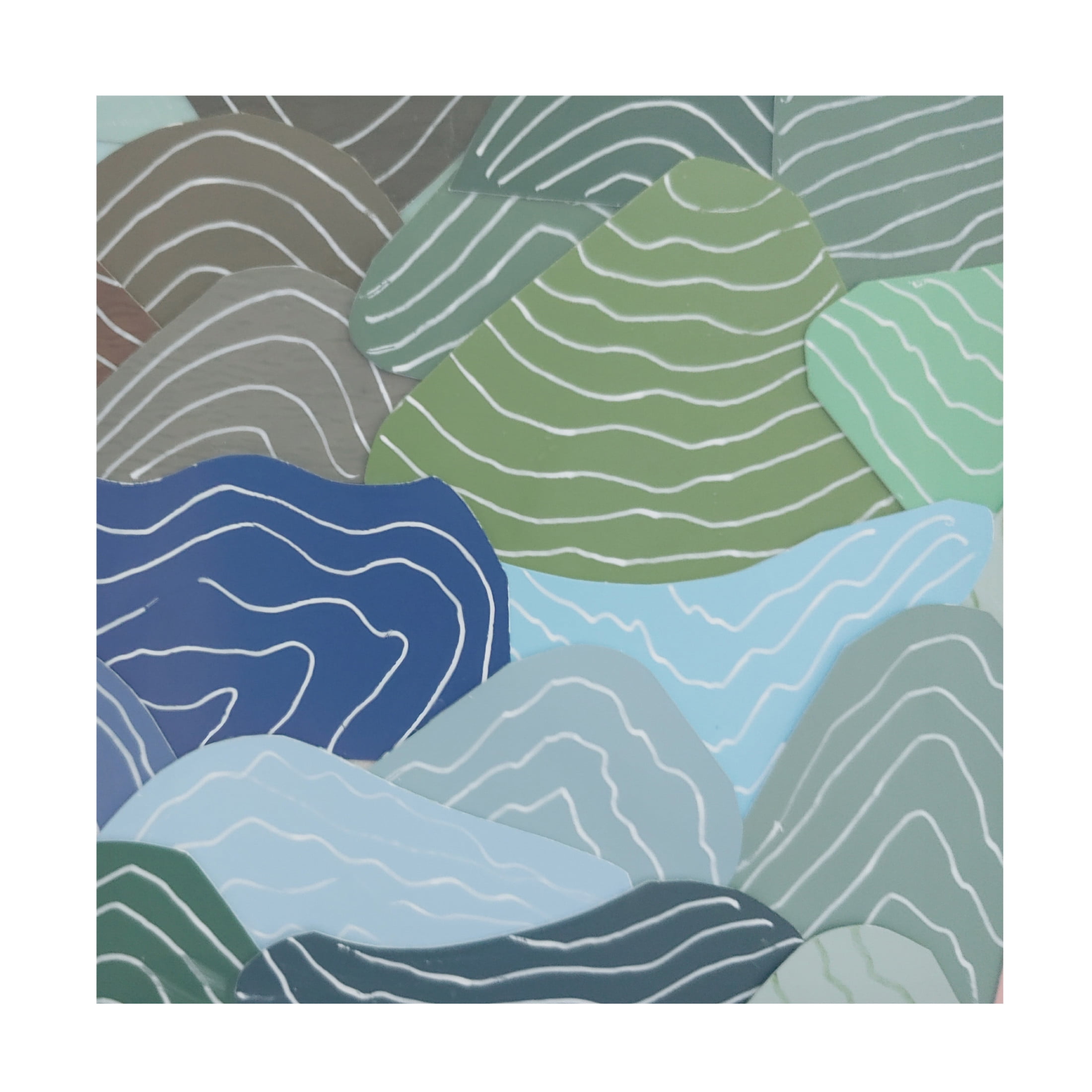 Abstract Multicolor Canvas Art with Wood Frame