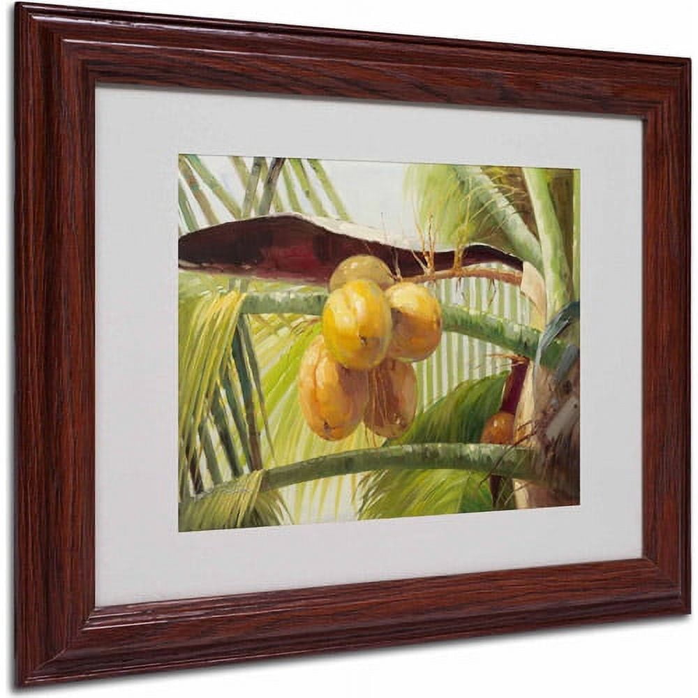 Trademark Fine Art "Coconut Palm I" Canvas Art by Victor Giton, Wood Frame