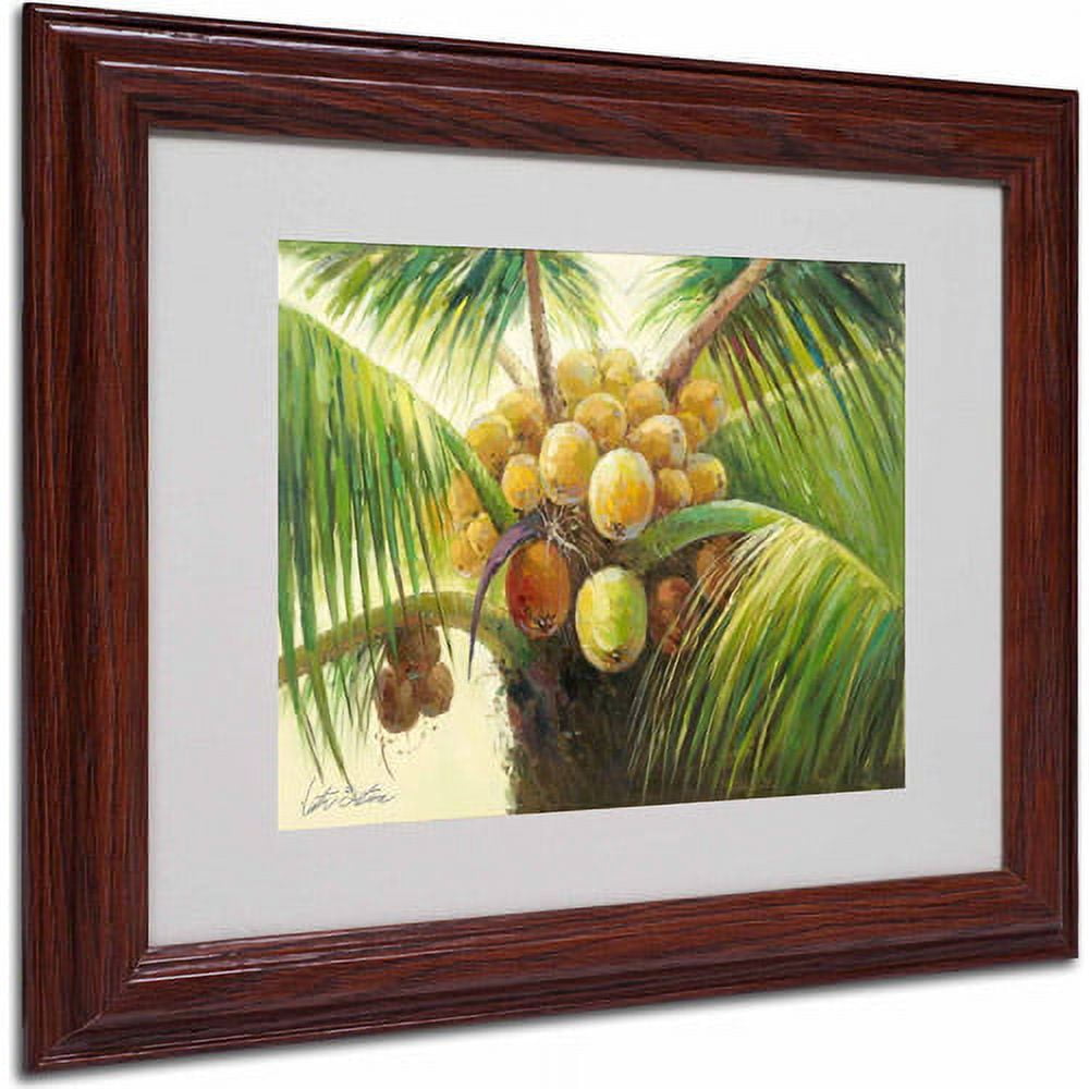 Trademark Fine Art "Coconut Palm II" Canvas Art by Victor Giton, Wood Frame