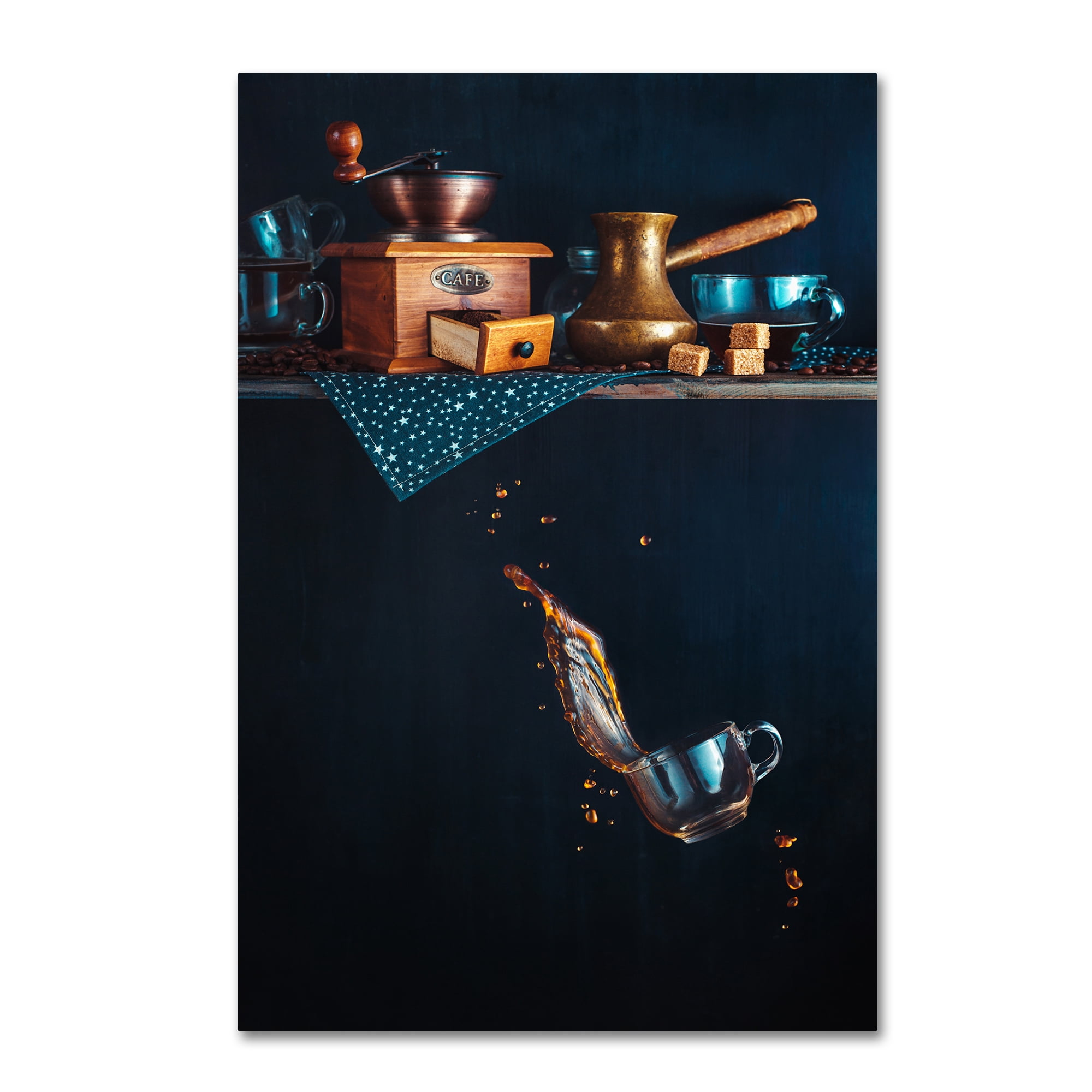 Trademark Fine Art 'Coffee From The Top Shelf' Canvas Art by Dina Belenko