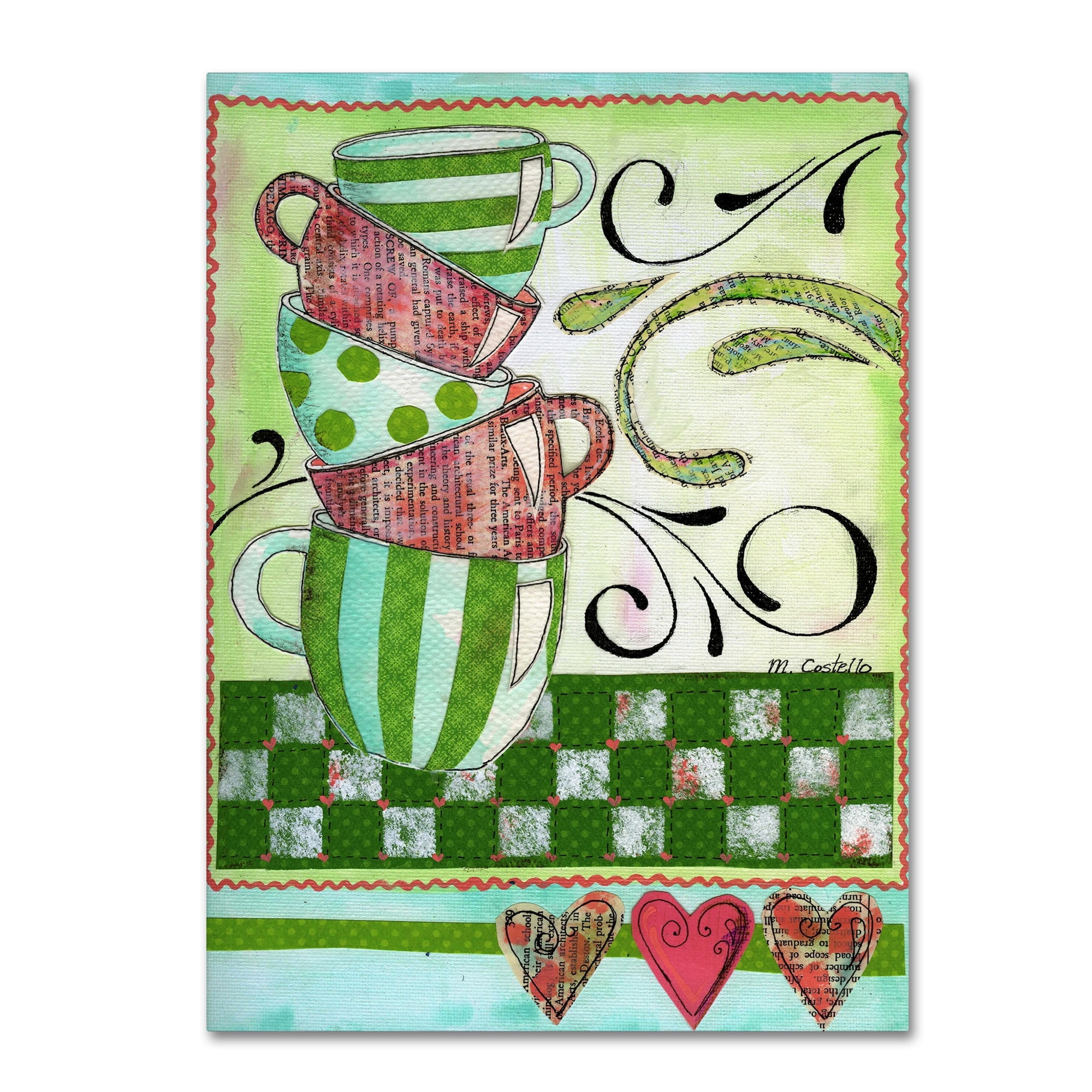 Trademark Fine Art 'Coffee Time' Canvas Art by Maureen Lisa Costello
