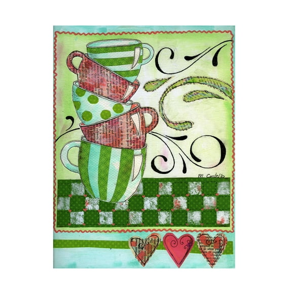 Trademark Fine Art 'Coffee Time' Canvas Art by Maureen Lisa Costello