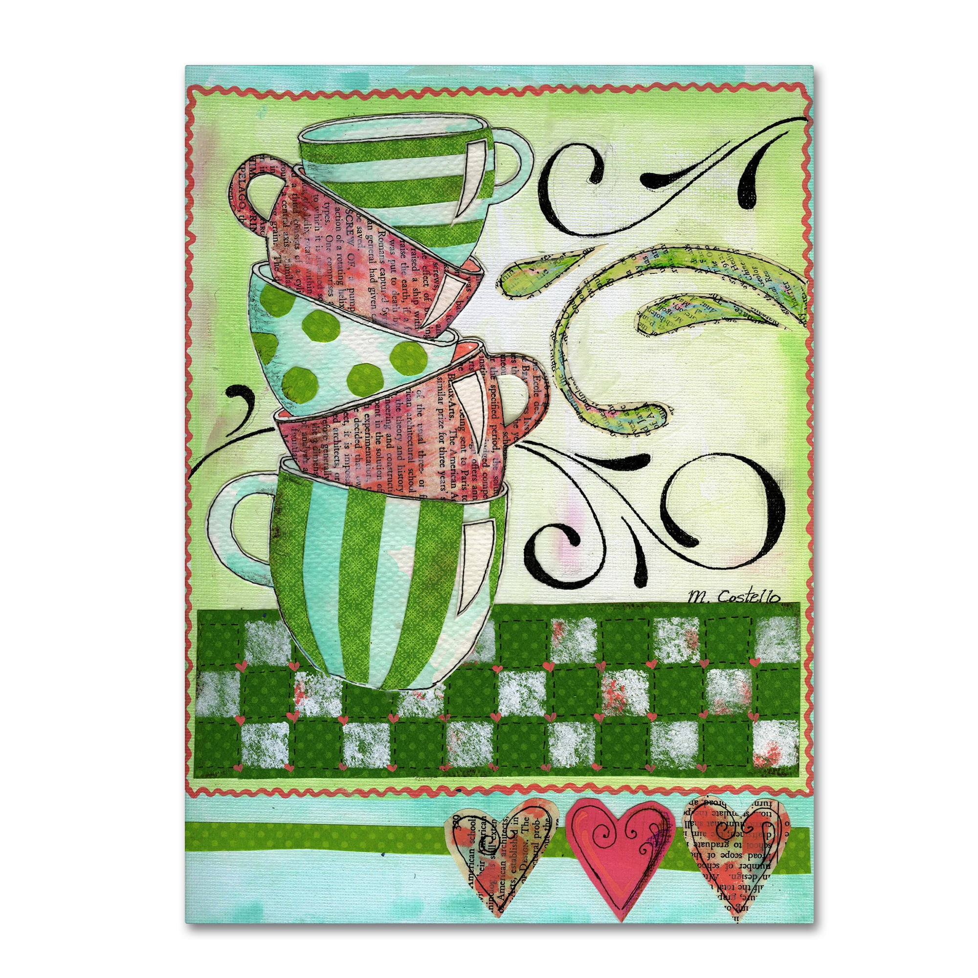 Trademark Fine Art 'Coffee Time' Canvas Art by Maureen Lisa Costello