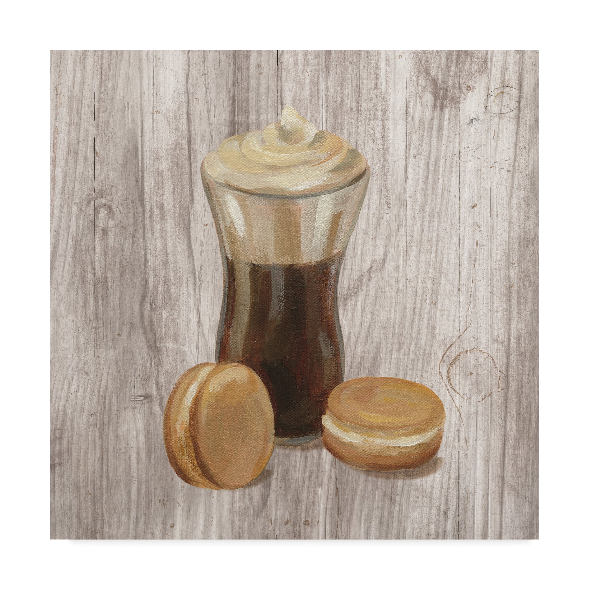 Trademark Fine Art 'Coffee Time I on Wood' Canvas Art by Silvia Vassileva