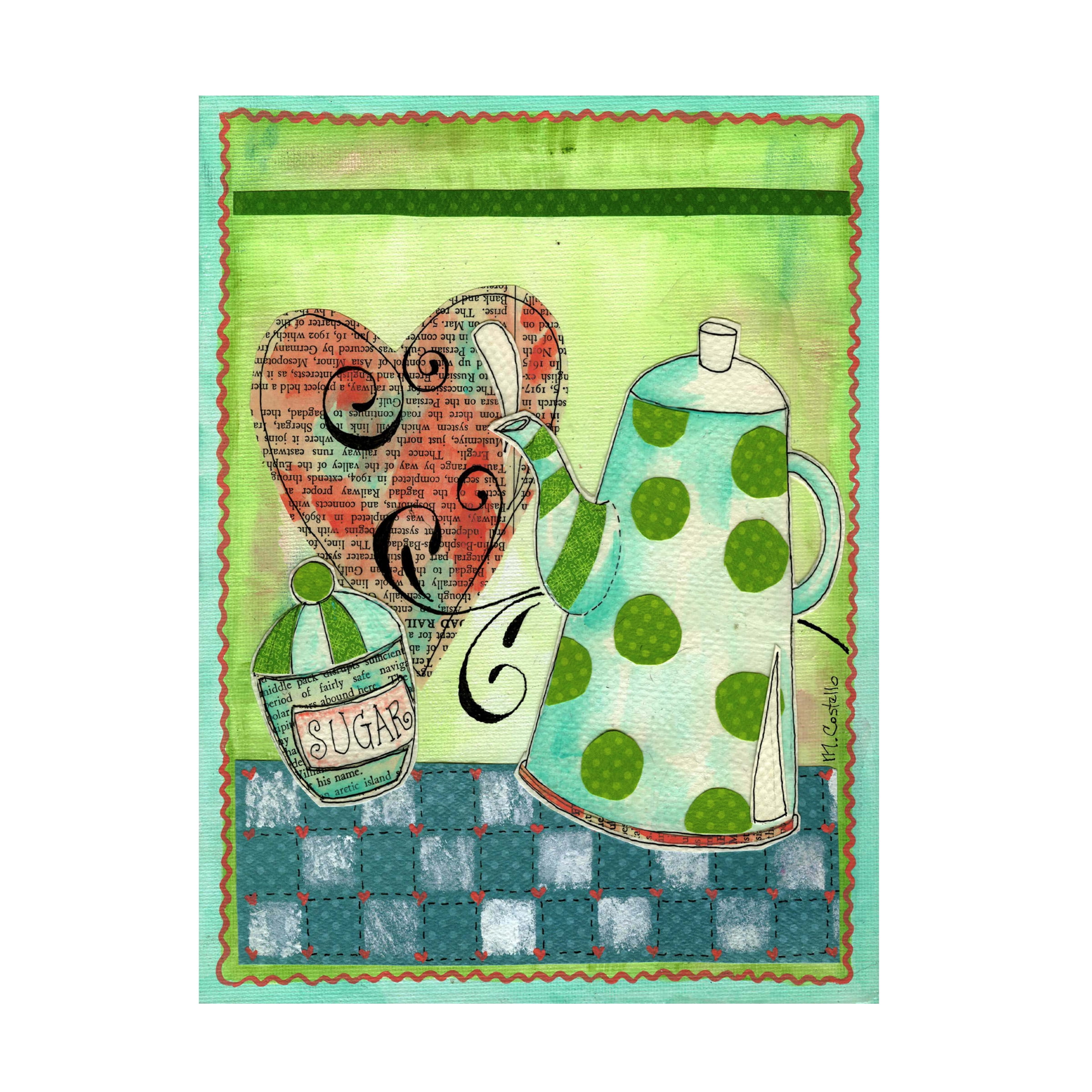 Trademark Fine Art 'Coffee Time Too' Canvas Art by Maureen Lisa Costello