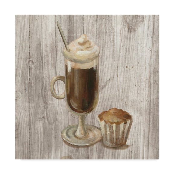 Trademark Fine Art 'Coffee Time V on Wood' Canvas Art by Silvia Vassileva