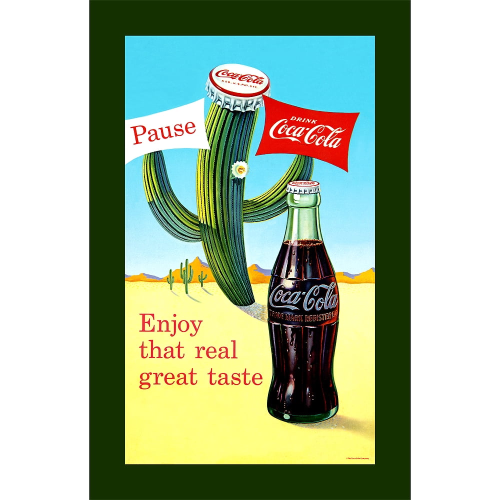 Trademark Fine Art Coke Pause Cactus 14x24-Inch