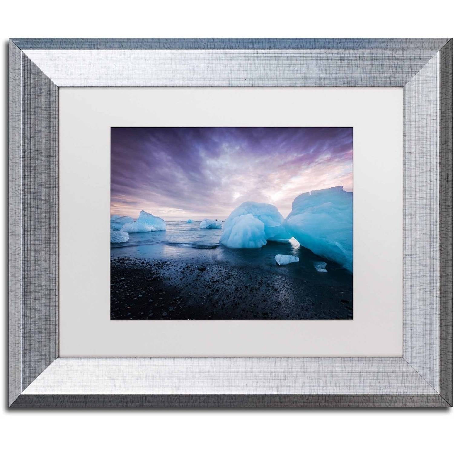Trademark Fine Art 'Cold Light' Canvas Art by Philippe Sainte-Laudy, White Matte, Silver Frame