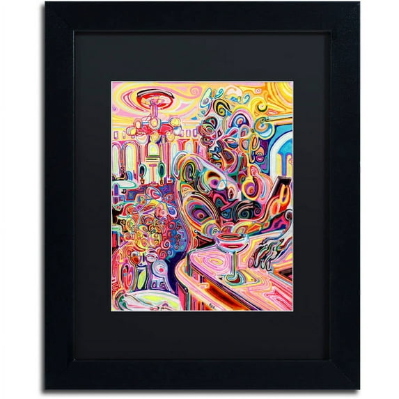 Trademark Fine Art "Cold Shoulder" Canvas Art by Josh Byer, Black Matte, Black Frame