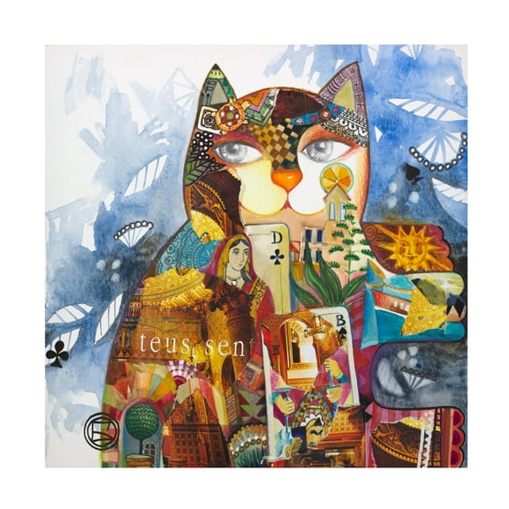 Trademark Fine Art 'Collage Cat' Canvas Art by Oxana Ziaka