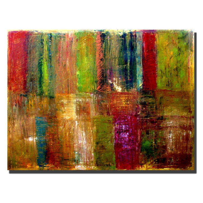 Trademark Fine Art "Color Panel Abstract" Canvas Art by Michelle Calkins