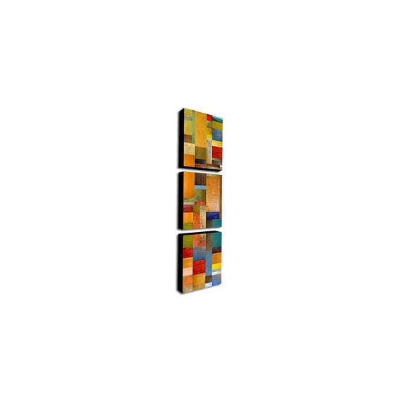 Trademark Fine Art "Color Panes: Water and Waves" Canvas Art by Michelle Calkins, 3-Piece Set