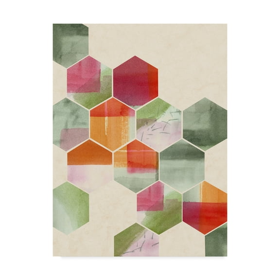 Trademark Fine Art 'Color Pop Honeycomb I' Canvas Art by Grace Popp