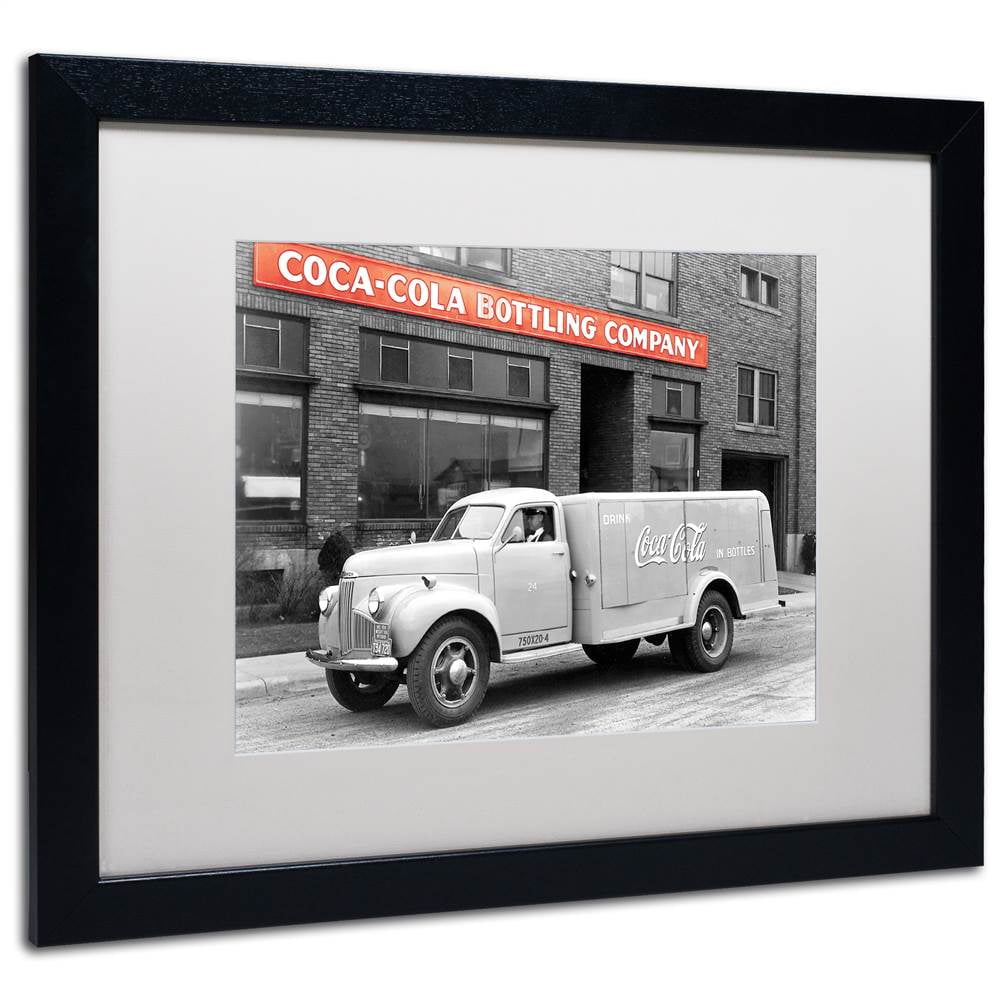 Vintage Coca-Cola Delivery Truck Framed Canvas Print