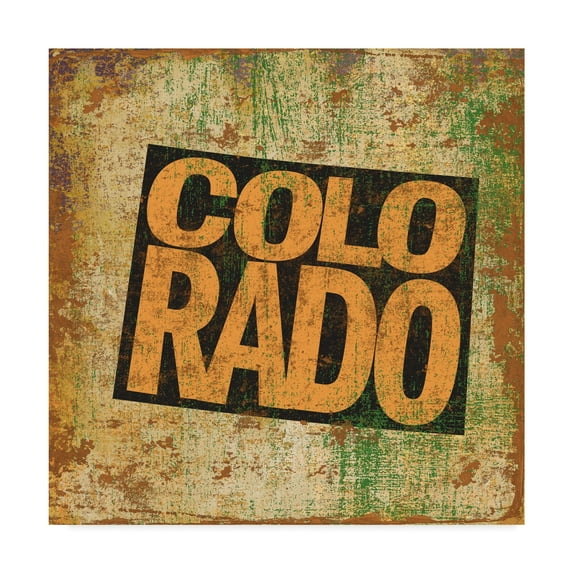 Trademark Fine Art 'Colorado Word Map' Canvas Art by Art Licensing Studio