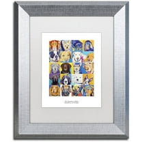 Trademark Fine Art "Colorful Attitudes Poster" Canvas Art by Pat Saunders-White, White Matte, Silver Frame