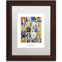 Trademark Fine Art "Colorful Attitudes Poster" Canvas Art by Pat Saunders-White, White Matte, Wood Frame