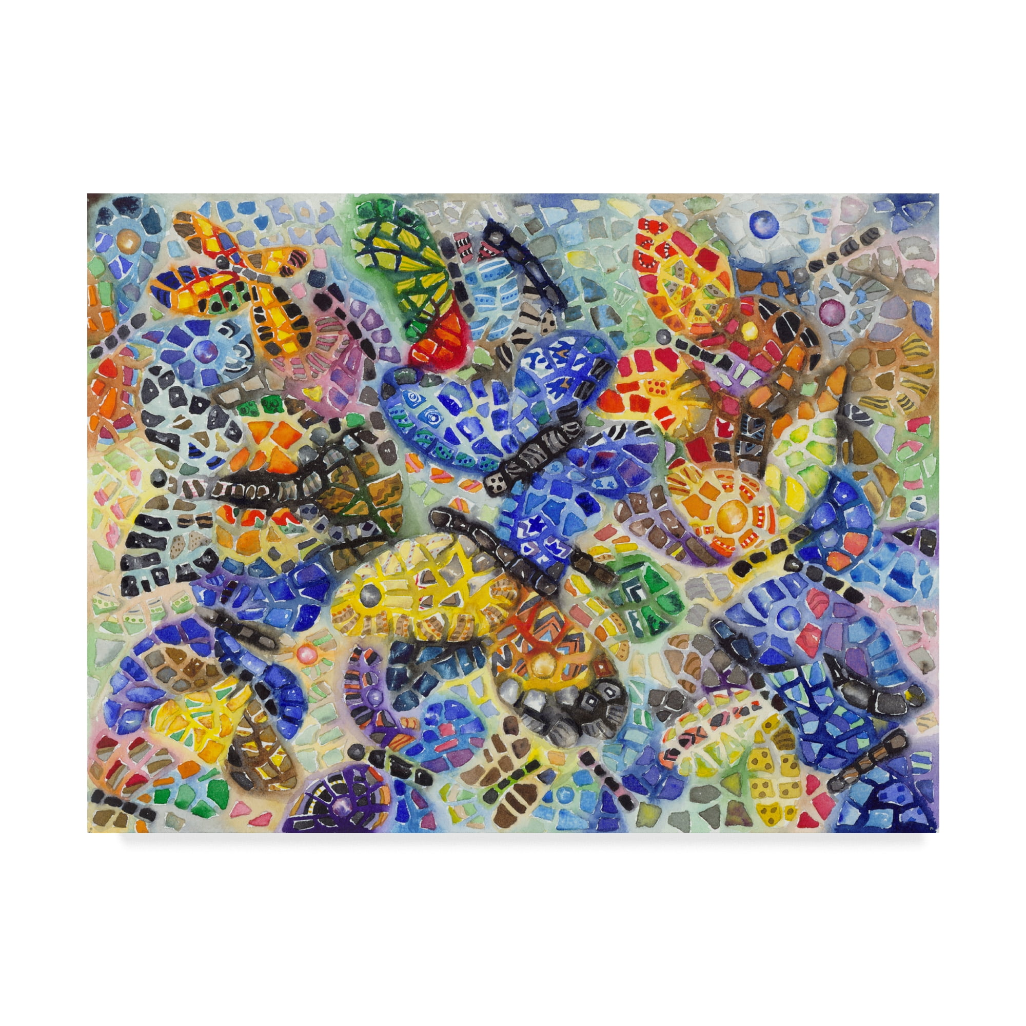 Trademark Fine Art 'Colorful Butterflies Pattern' Canvas Art by Charlsie Kelly