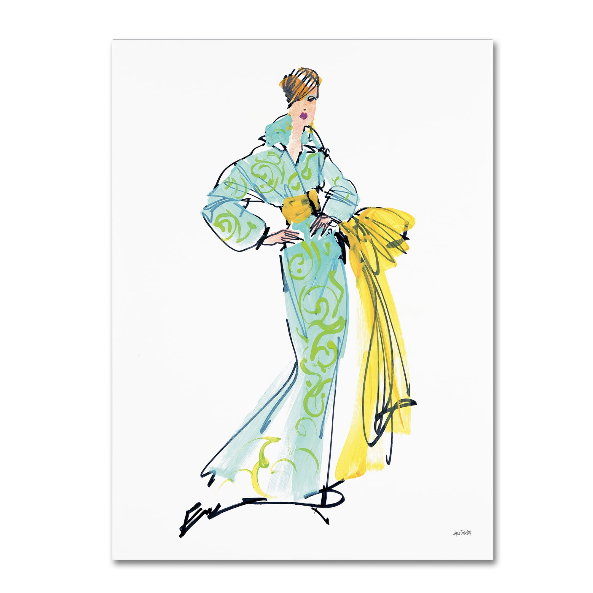 Trademark Fine Art 'Colorful Fashion I' Canvas Art by Anne Tavoletti