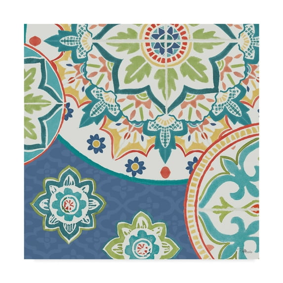 Trademark Fine Art 'Colorful Journey II Blue' Canvas Art by Pela Studio