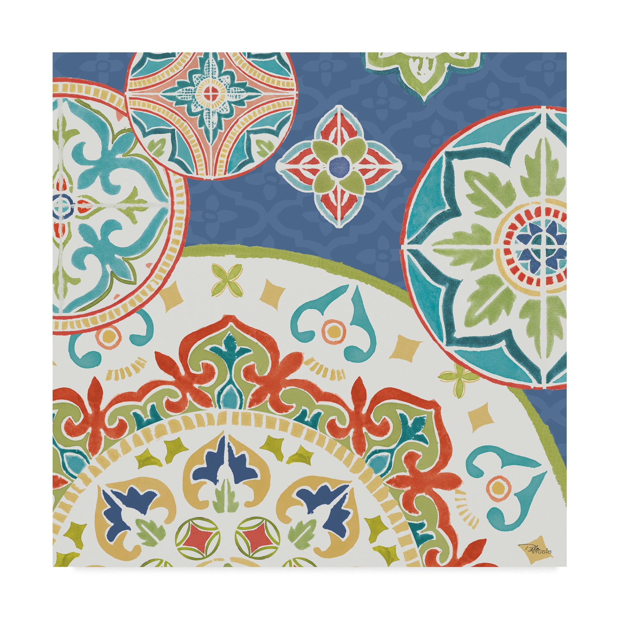Trademark Fine Art 'Colorful Journey III Blue' Canvas Art by Pela Studio