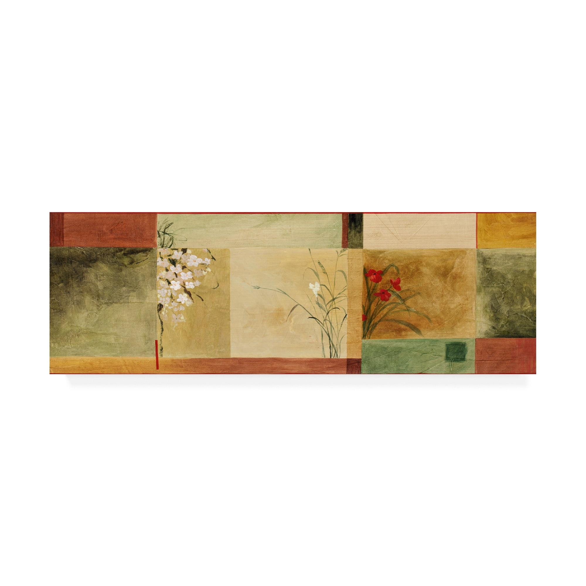 Trademark Fine Art 'Colorful Panels Floral' Canvas Art by Pablo Esteban