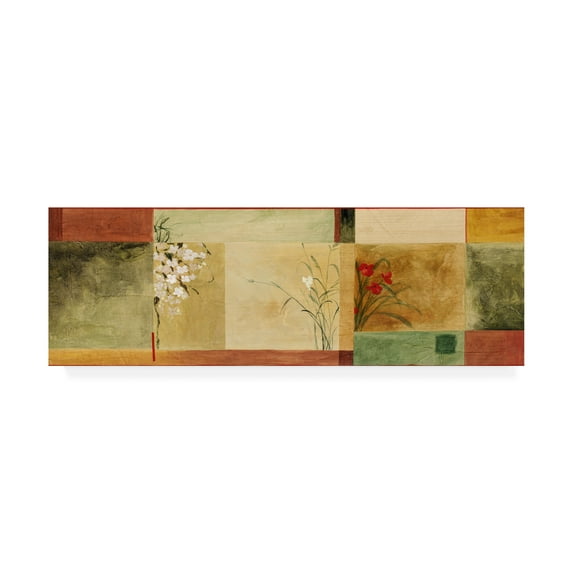 Trademark Fine Art 'Colorful Panels Floral' Canvas Art by Pablo Esteban