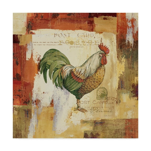 Trademark Fine Art 'Colorful Roosters I' Canvas Art by Lisa Audit