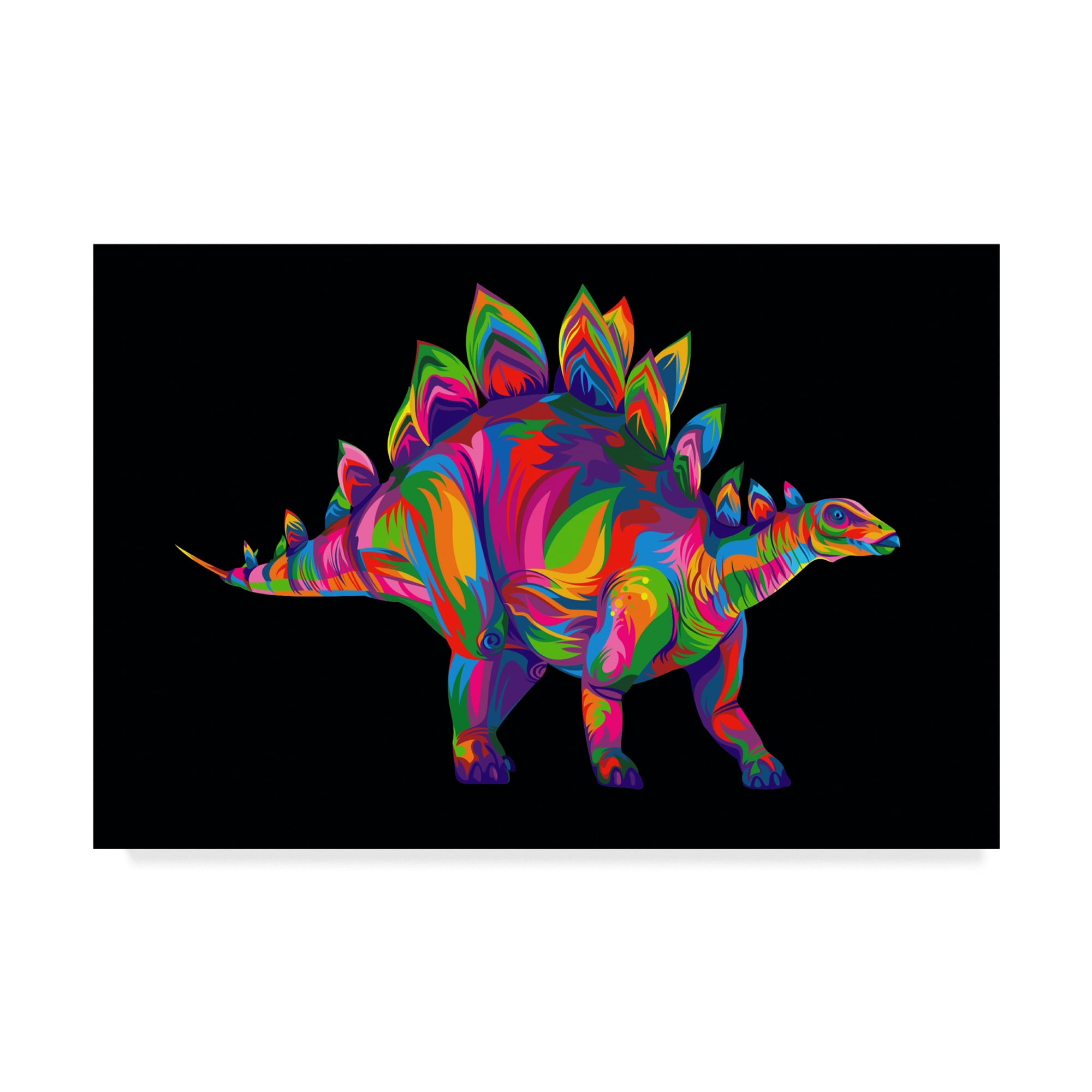 Trademark Fine Art 'Colorful Stegosaurus' Canvas Art by Bob Weer