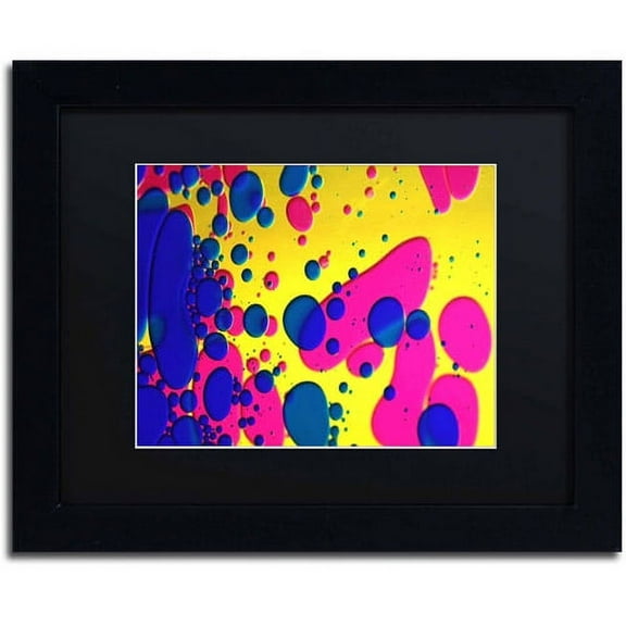 Trademark Fine Art "Colour Fun V" Canvas Art by Beata Czyzowska Young, Black Matte, Black Frame