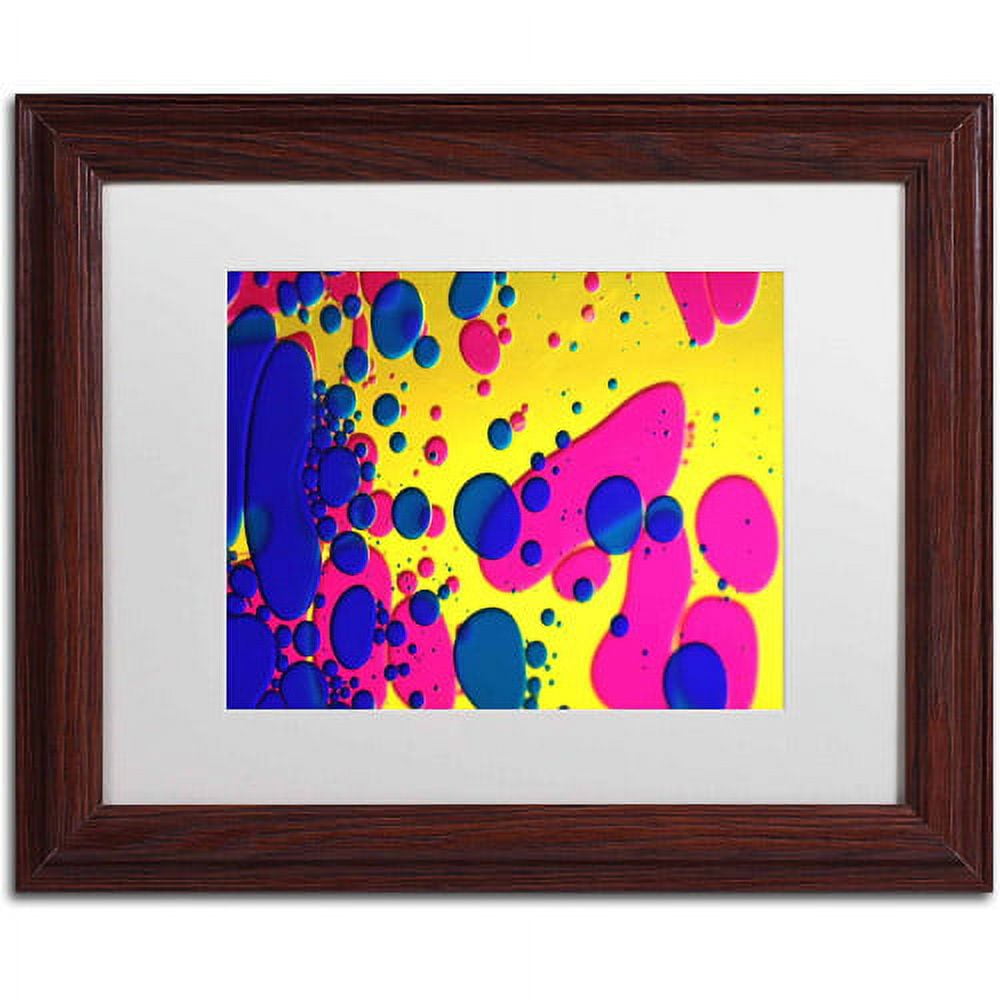 Trademark Fine Art "Colour Fun V" Canvas Art by Beata Czyzowska Young, White Matte, Wood Frame