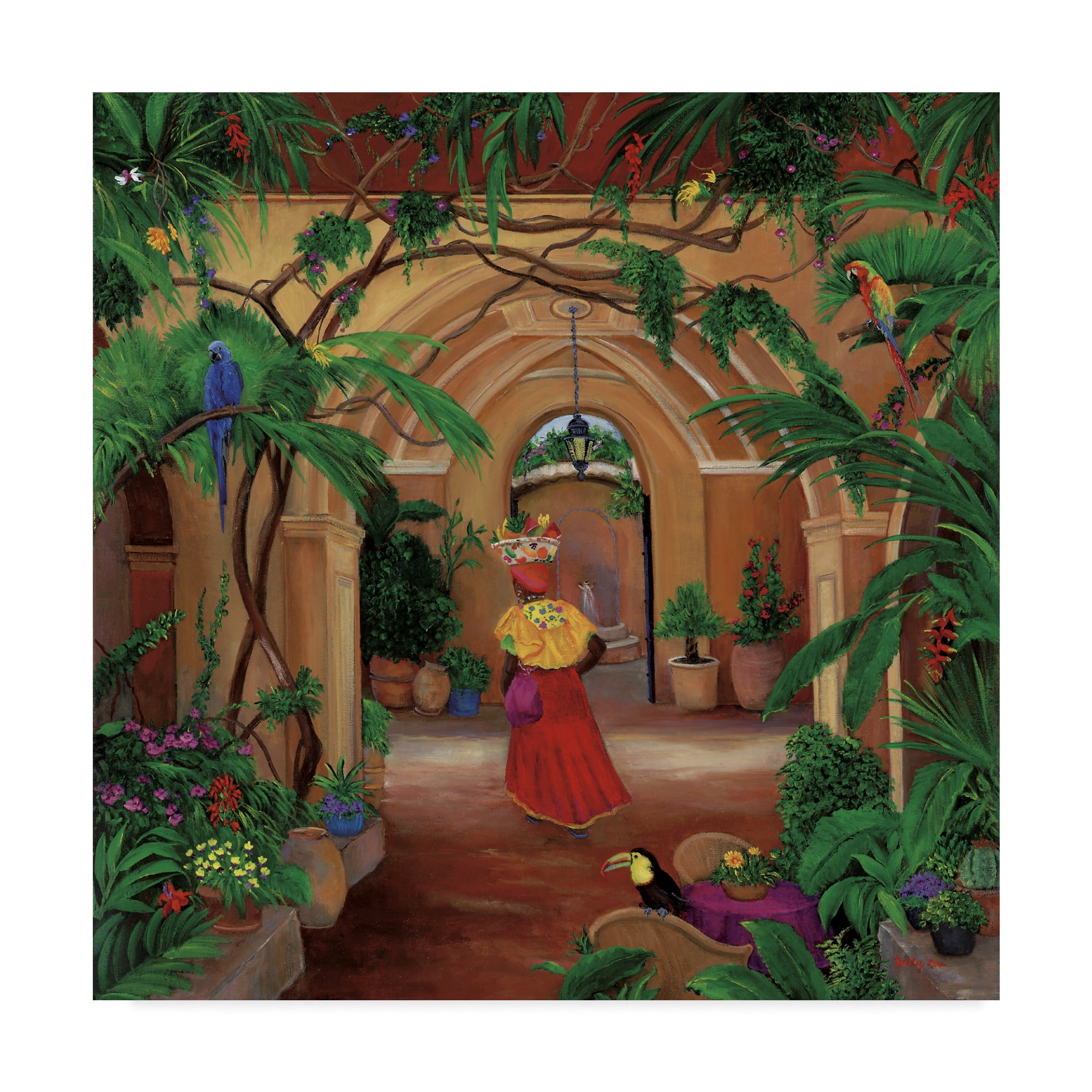 Trademark Fine Art 'Columbian Fruit Woman' Canvas Art by Betty Lou