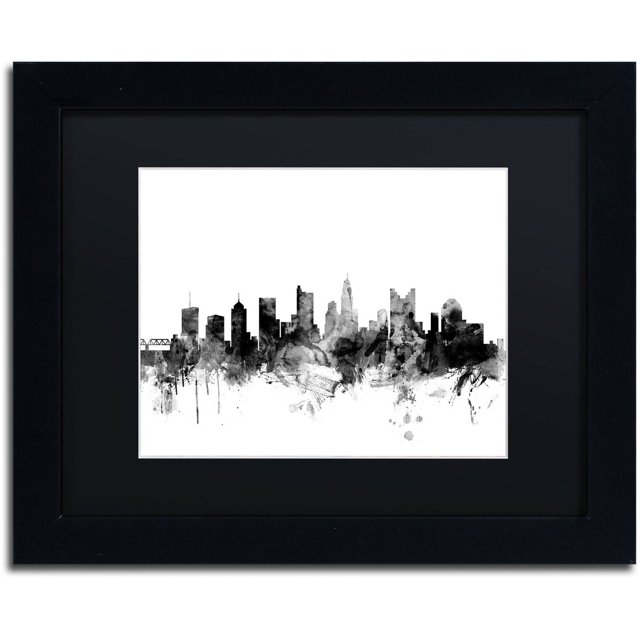 Trademark Fine Art "Columbus Ohio Skyline B&W" Canvas Art by Michael